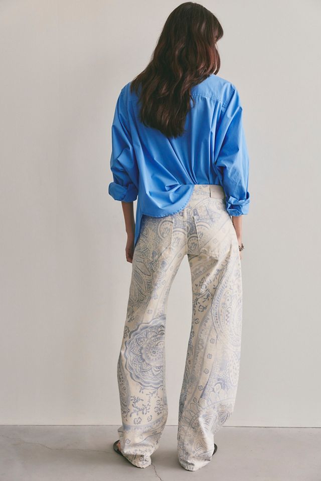 We The Free Fable Printed Low-Rise Twisted Bowed Jeans #2