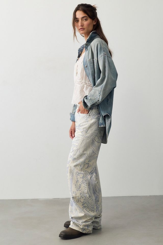 We The Free Fable Printed Twisted Jeans #2