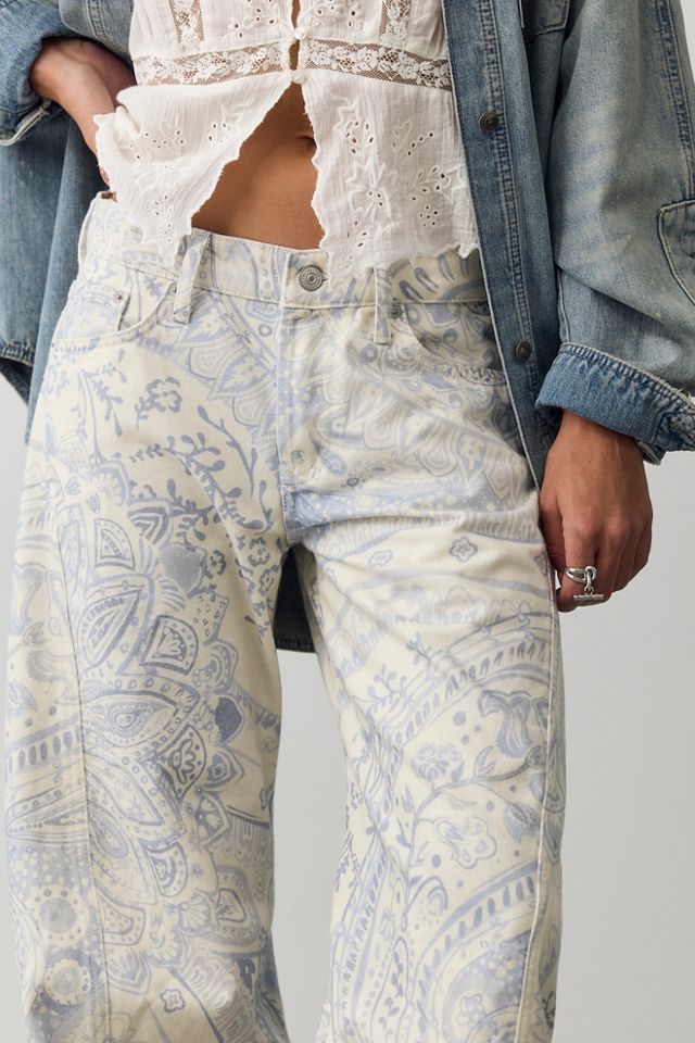 We The Free Fable Printed Twisted Jeans #1