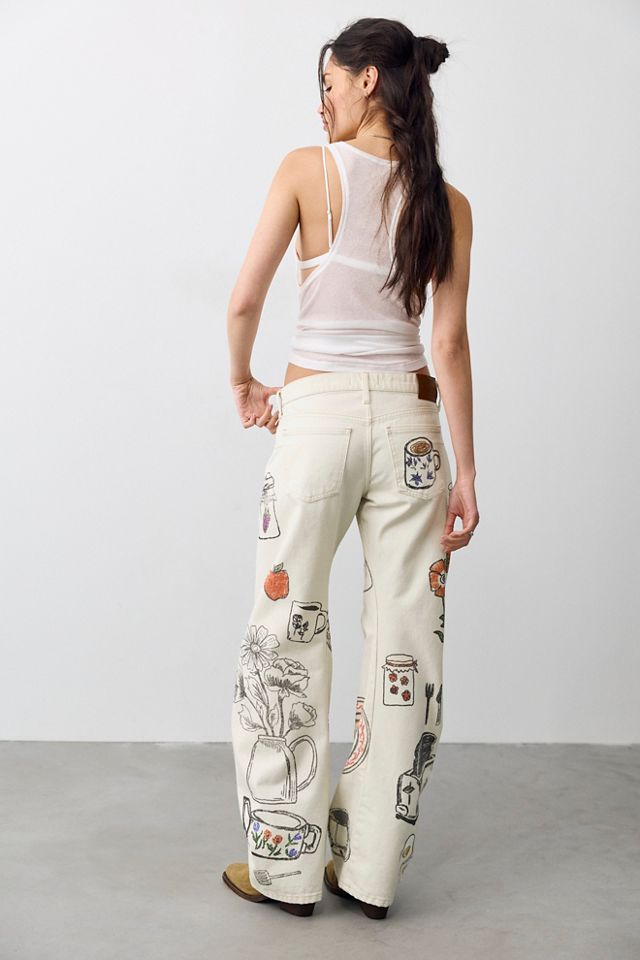 We The Free Fable Printed Twisted Jeans #2