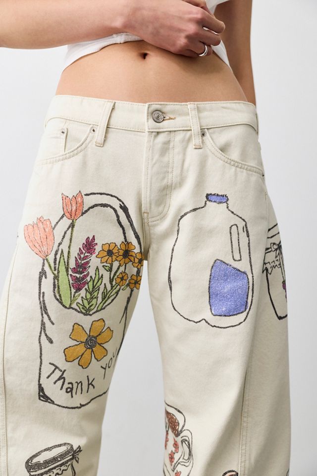 We The Free Fable Printed Twisted Jeans #1