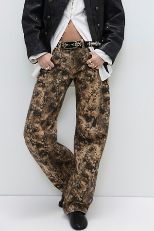 We The Free Fable Printed Twisted Jeans