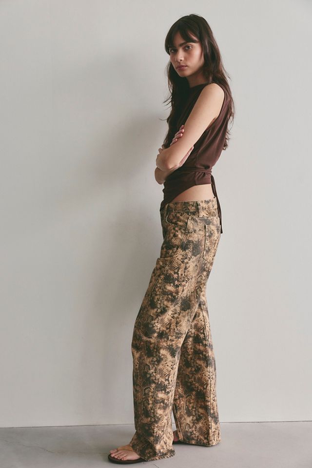 We The Free Fable Printed Low-Rise Twisted Bowed Jeans #2