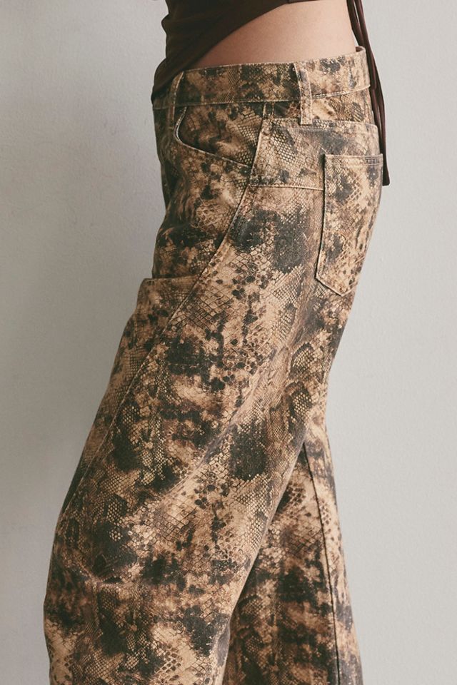We The Free Fable Printed Low-Rise Twisted Bowed Jeans #4