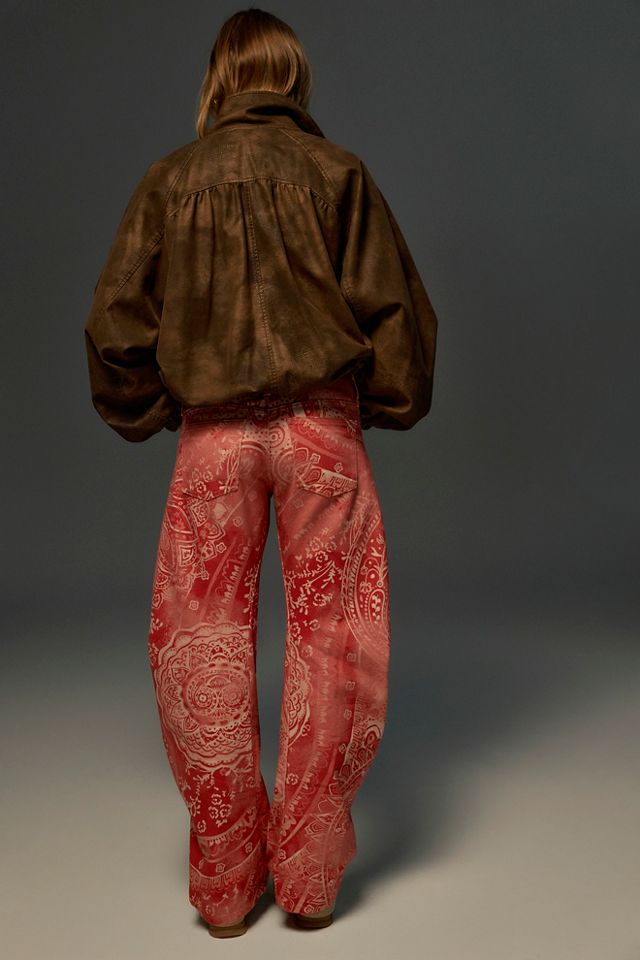 We The Free Fable Printed Twisted Jeans #1