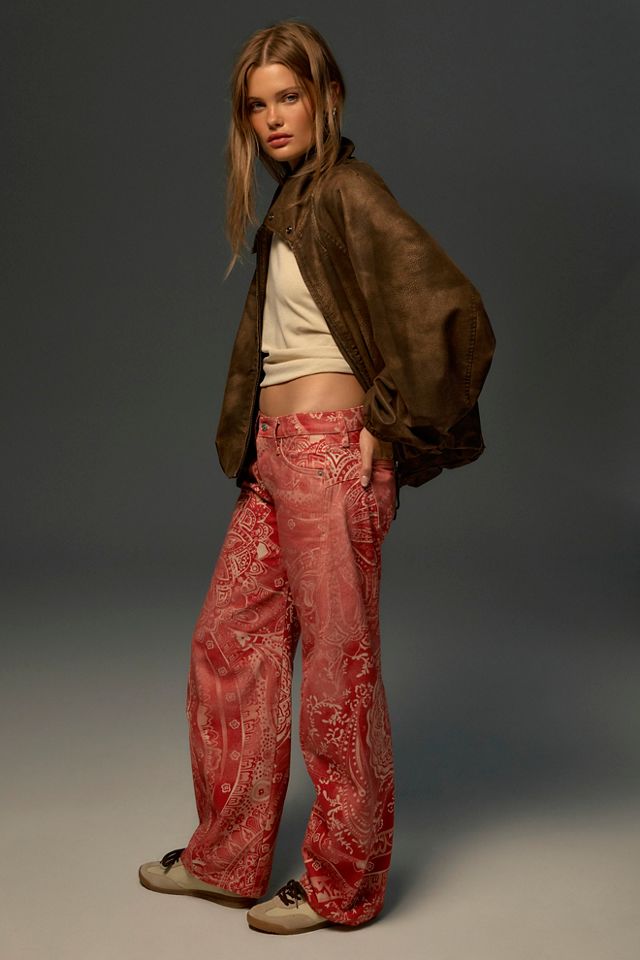 We The Free Fable Printed Twisted Jeans #2