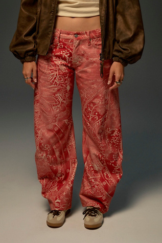 We The Free Fable Printed Twisted Jeans