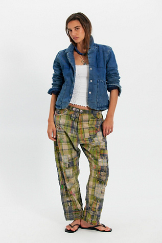 Magnolia Pearl Plaid Miner Pants at Free People in Green