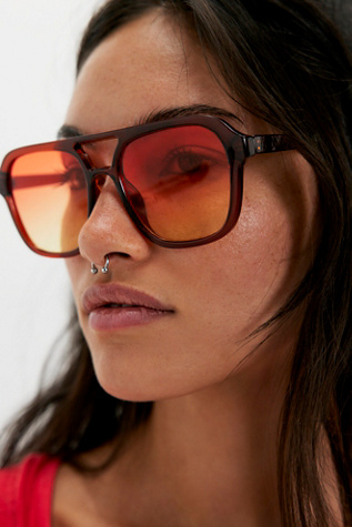 Kova Aviator Sunglasses by Free People in Brown