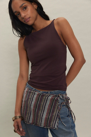 Beach Break Stripe Sarong by Free People in Brown, Size: XS/S