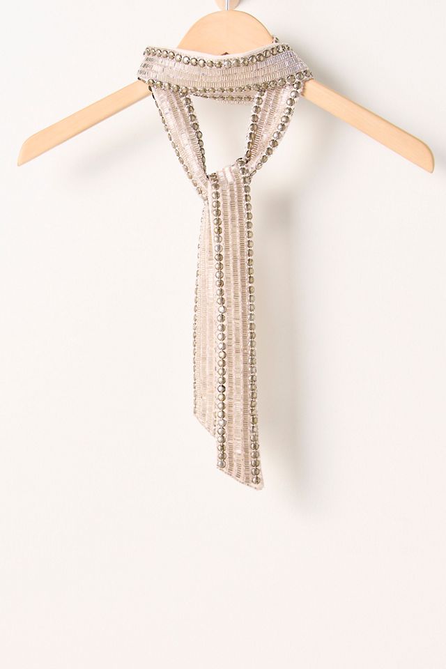 Billie Embellished Skinny Scarf #1