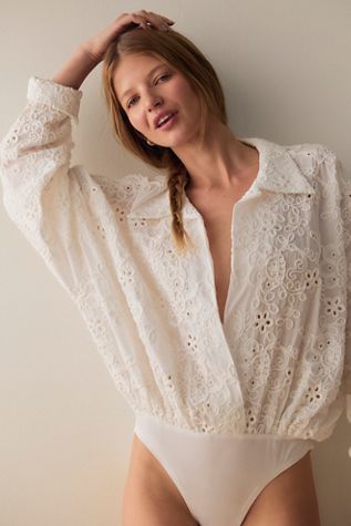 Body Chemise Boyfriend Super Oversize à Œillets Norma Kamali