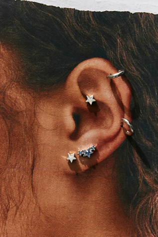 Stardust Waterproof Studs at Free People in Silver/Turq