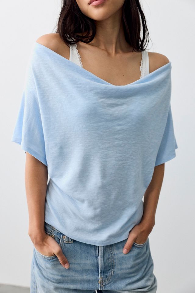 We The Free Waterfall Cowl-Neck Top #3