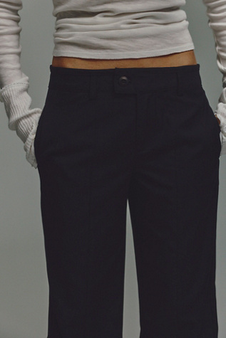 Женские брюки Free People Set On You Slim Solid, цвет: Чёрный — фото 2