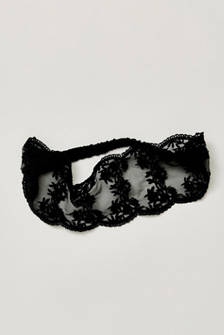 Женские аксессуары для волос Free People Solana Lace Headband, цвет: Чёрный — фото 2
