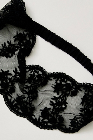 Женские аксессуары для волос Free People Solana Lace Headband, цвет: Чёрный — фото 3