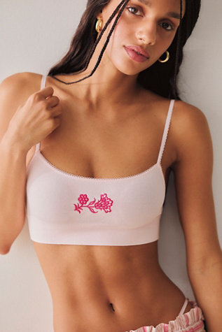 Call Me Cute Longline Bralette by Intimately at Free People in Pink, Size: M/L