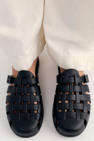 Melissa Possession Jelly Mules at Free People in Black, Size: US 8