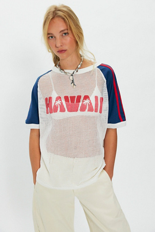 Athletic Club Raglan Tee by Free People in White, Size: L