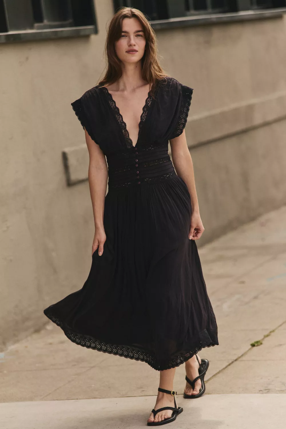 Swimming Across The Sky Midi Dress