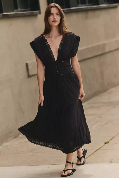 Swimming Across The Sky Midi Dress