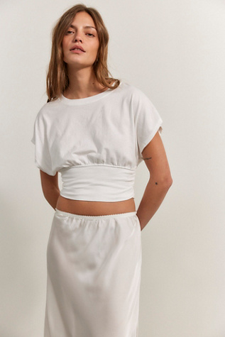 Ralphie Tee at Free People in Clean Ivory, Size: Medium