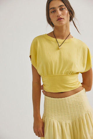 Ralphie Tee at Free People in Sicilian Yellow, Size: Small