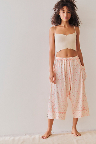 Weekend Feeling Cropped Harem Pants by Intimately at Free People in Pink, Size: XS