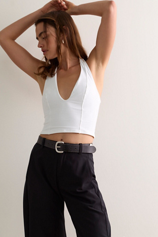 Spill the Tea Plunge Tank Top by Intimately at Free People in White, Size: M