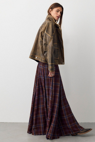 Jupe longue Ives à taille mi-haute à enfiler