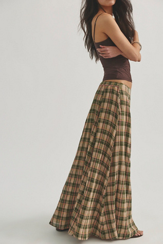 Ives Maxi Skirt at Free People in Army Combo, Size: XL
