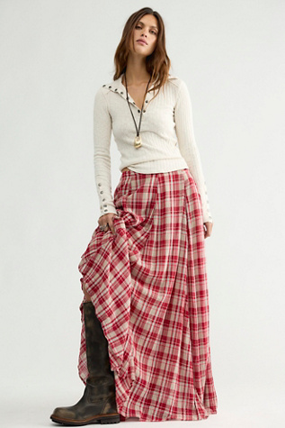 Ives Mid-Rise Pull-On Maxi Skirt by Free People