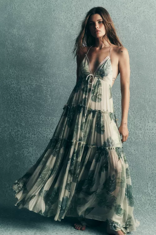 Peaceful Palm Maxi Dress