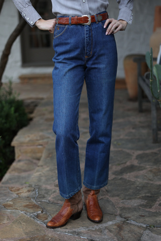 Женские джинсы Lauren Owen of Texas Vintage 1970s Gloria Vanderbilt High-Waist Straight Leg, цвет: Средний синий джинсовый — фото 2