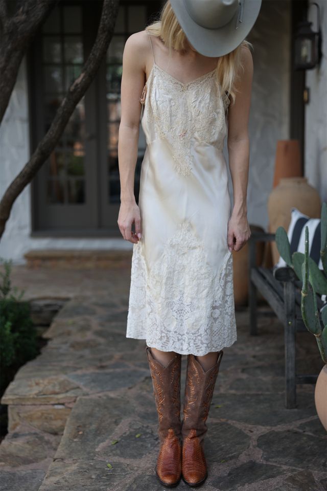 Vintage 1930s Ivory Silk Slip Dress by Lauren Owen of Texas #3