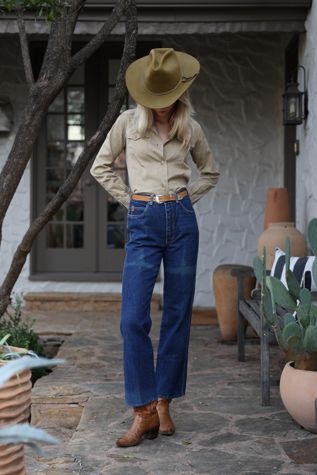 Vintage Jesse High-Rise Western Jeans by Lauren Owen of Texas
