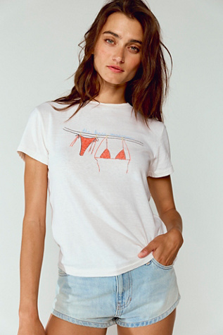 RE/DONE Bare Minimum Tee at Free People in White, Size: M