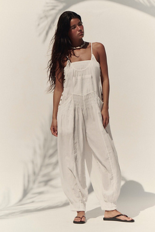 Ani Overall Set by free-est at Free People in Clean Ivory, Size: Medium