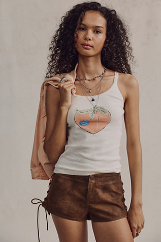 RE/DONE Peachy Keen Tank Top at Free People in White, Size: L