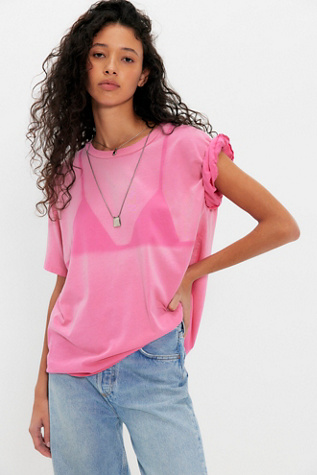 T-shirt We The Free Rayé Rose – Taille XS – Épaule Découpée – Neuf Avec étiquette
