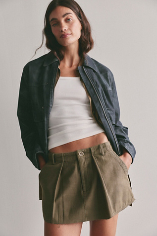 Riverfront Surplus Mini Skirt at Free People in Beech Leaves, Size: US 6