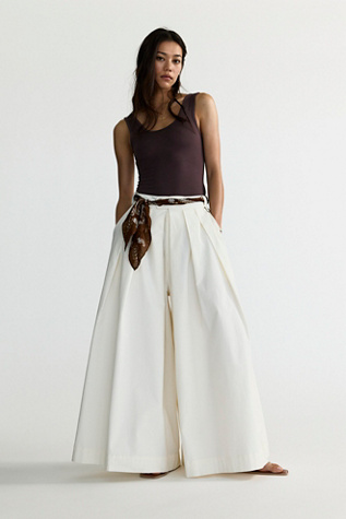 Женские брюки Free People Lasting Impression Wide-Leg, цвет: Кокосовое молоко — фото 5