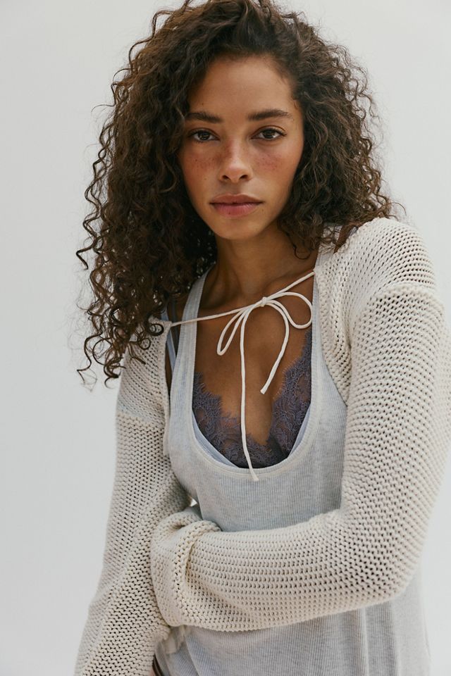 Dafne Knit Cropped Bolero Sweater #4
