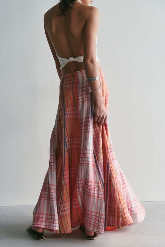 Maizie Summer Plaidwork Maxi Skirt #1