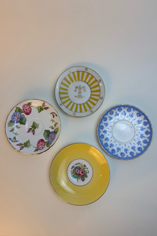 Vintage Assorted European Porcelain Saucer Set (Set of 4), selected by Stagecoach Home Design LLC