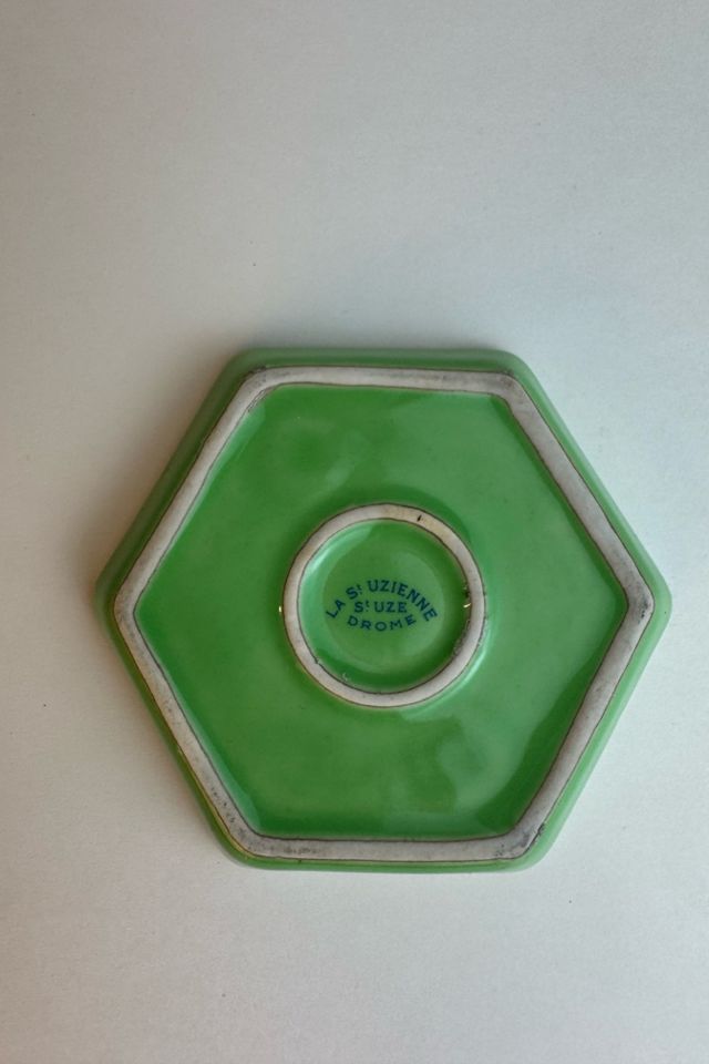 Vintage Café de la Paix Hexagonal Ceramic Ashtray, selected by Stagecoach Home Design LLC #2