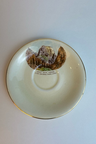 Vintage Staffordshire Zion National Park Souvenir Plate, selected by Stagecoach Home Design LLC