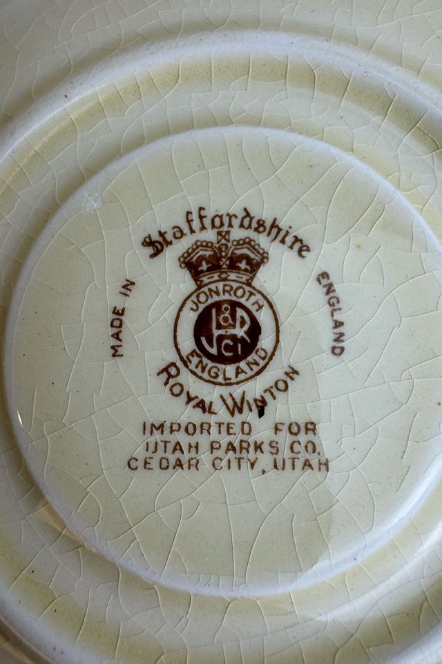 Vintage Staffordshire Zion National Park Souvenir Plate, selected by Stagecoach Home Design LLC #2