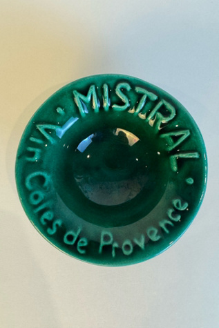 Vintage Vallauris Green Glazed Ceramic Ashtray – Provence, France, selected by Stagecoach Home Design LLC